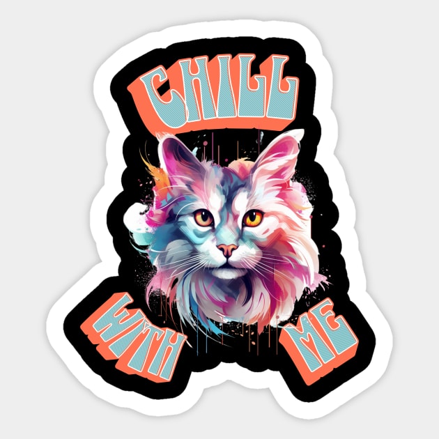 Chill With Me Sticker by NedisDesign